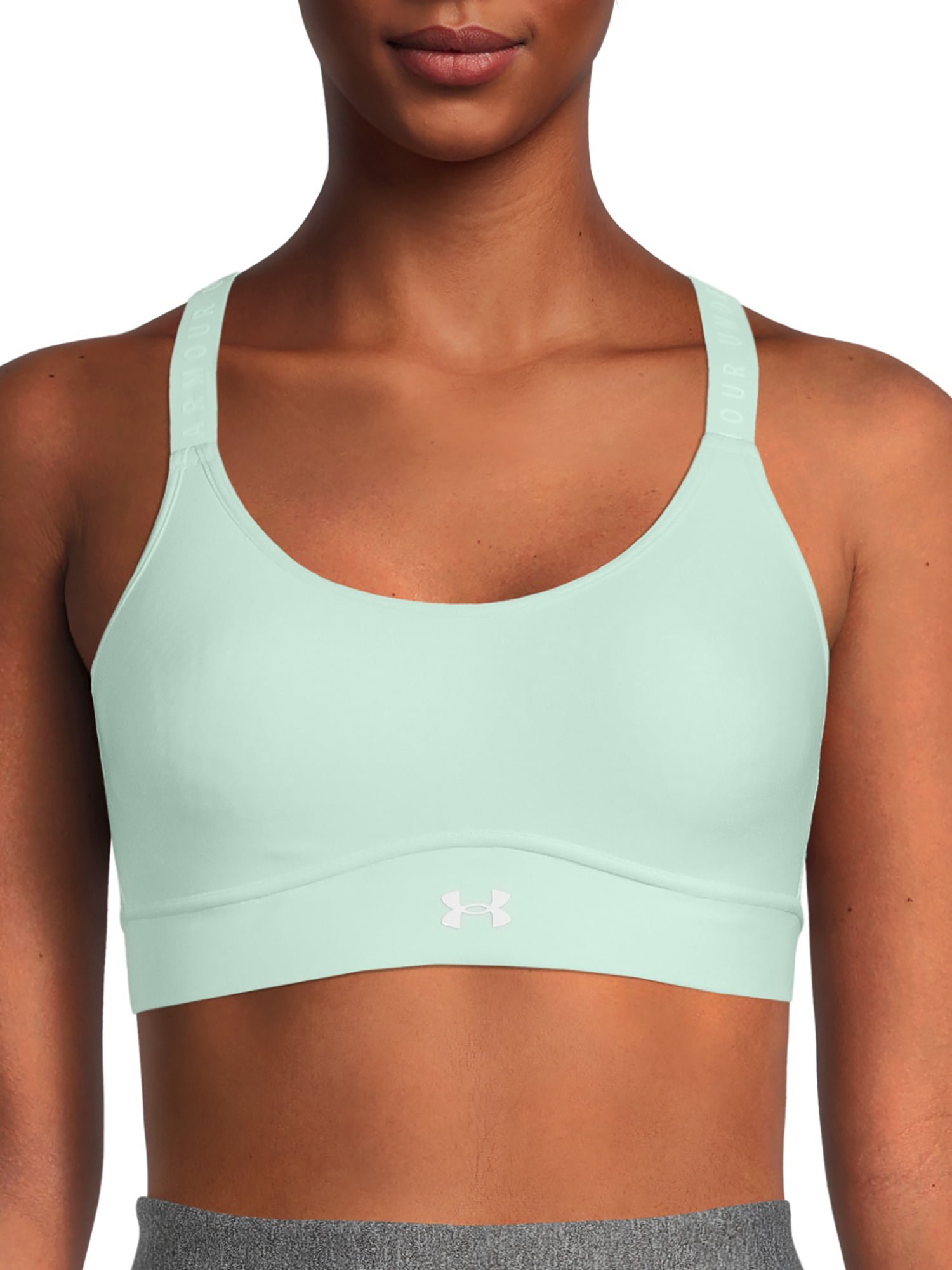  UA Infinity Mid Covered, White - sports bra