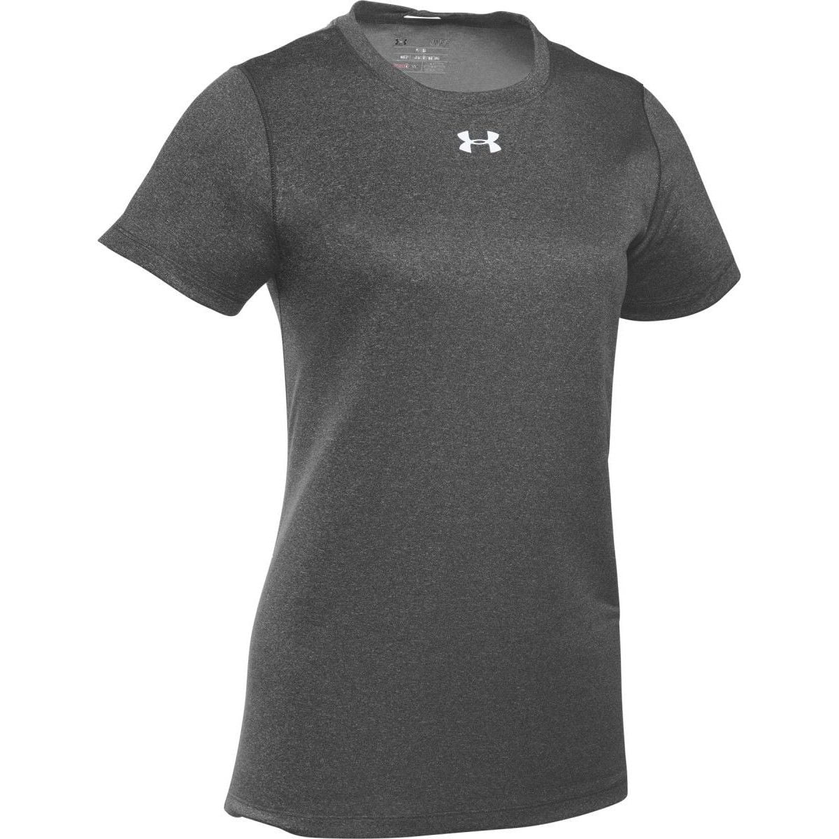 Under Armour Women's Locker 2.0 Shirt Carbon Heather Silver XS
