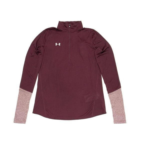 Under Armour Women's Locker Half Zip Shirt, Maroon,XXL - US