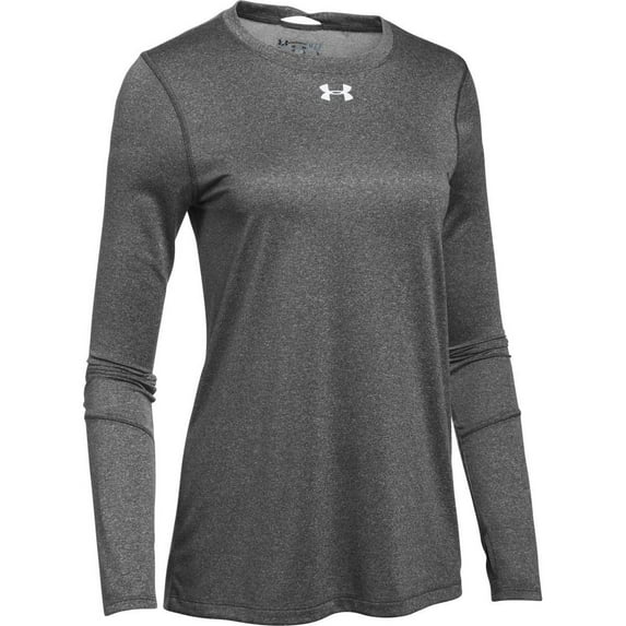 Under Armour Women's Locker Long Sleeve Shirt Carbon Heather | Metallic Silver Large