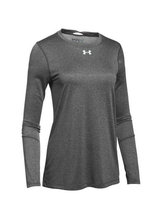 Under Armour Athletic Top Womens Cold Gear Fitted Gray Crew Neck Size Small