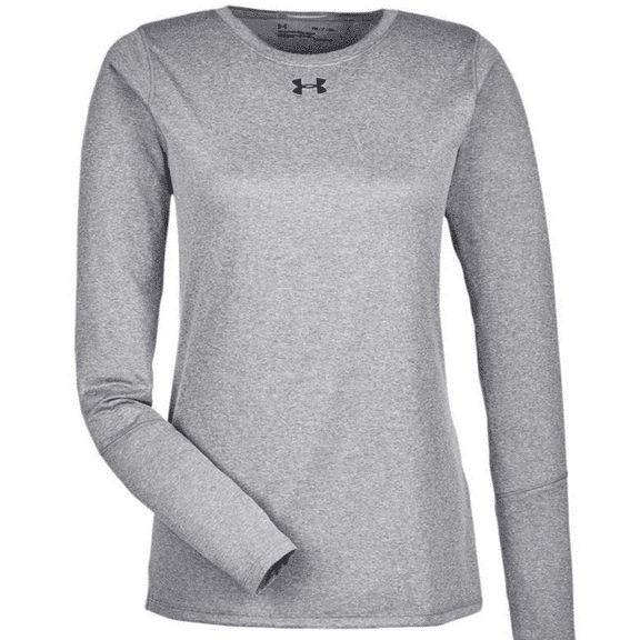Under Armour Women's Locker Long Sleeve Shirt Gray Heather | Black Medium