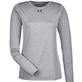 thumbnail image 1 of Under Armour Women's Locker Long Sleeve Shirt Gray Heather | Black Small, 1 of 2