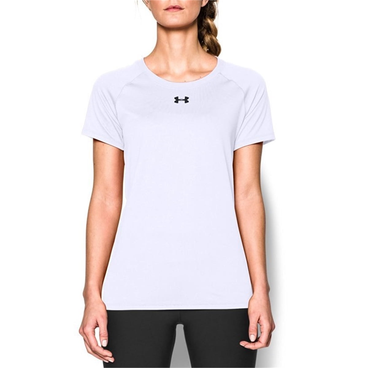 Under Armour Women's Locker T-Shirt, White \ Graphite,XL - US 