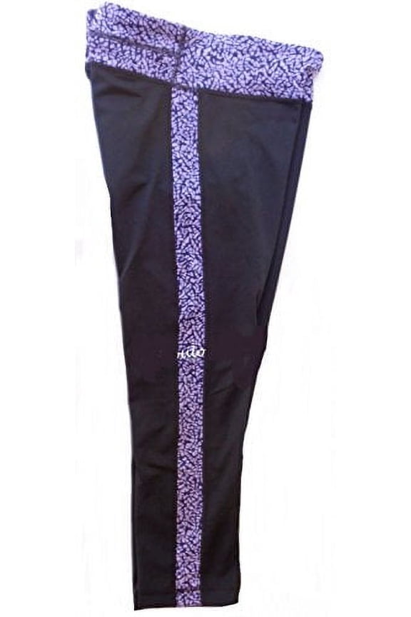 Women's M Black Purple Compression Capri Medium 1279070-004