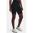 thumbnail image 1 of Under Armour Women's Meridian Bike Shorts , Black (001)/Metallic Silver , X-Large, 1 of 5