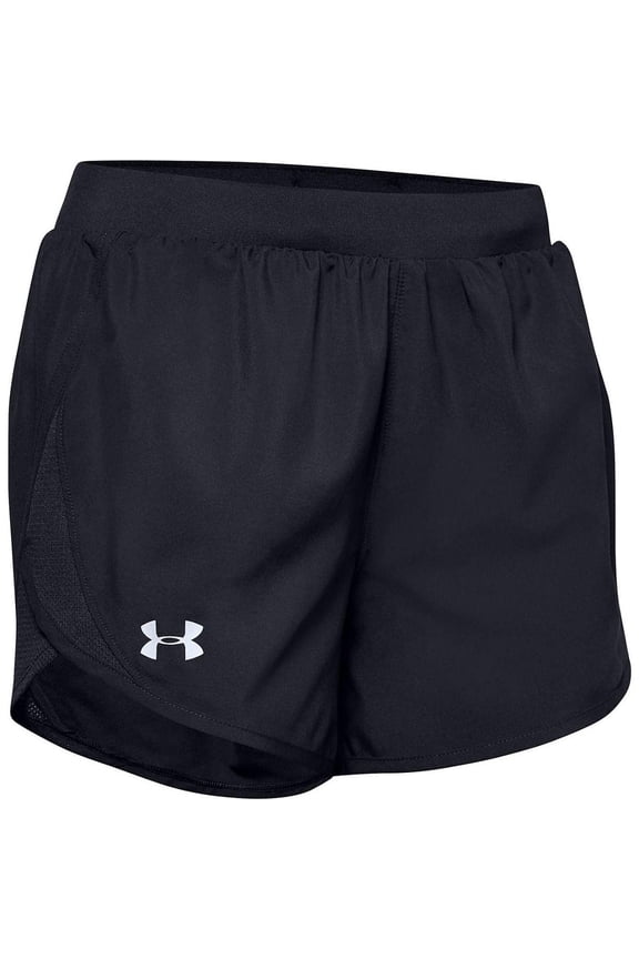 Women's Mesh Detail Moisture Wicking Fly-By 2.0 Running Shorts (Black, XXL)