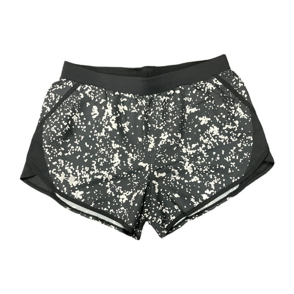 Under Armour Women's Mesh Detail Moisture Wicking Fly-By 2.0 Running Shorts (Graphic Black/White, S)