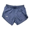 thumbnail image 1 of Under Armour Women's Mesh Detail Moisture Wicking Fly-By 2.0 Running Shorts (Navy, L), 1 of 6