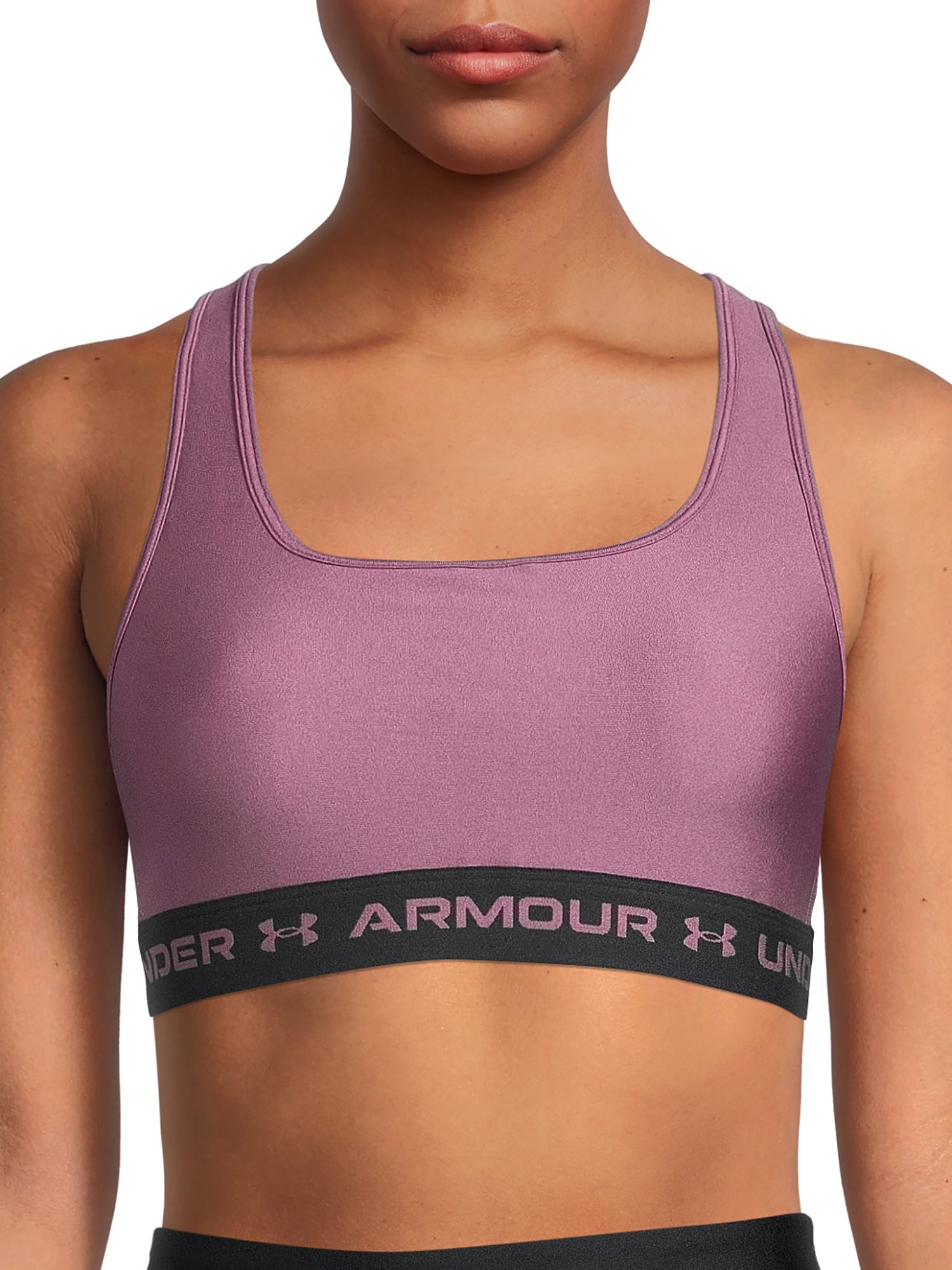 NEW Under Armour Women UA Crossback Strappy Mid Sports Bra Pink