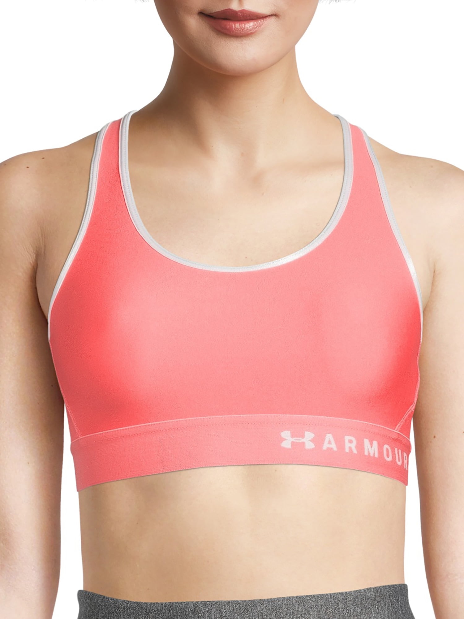Under Armour Women's Armour Mid Keyhole Big Logo Sports Bra, Black/Black, X- Small : : Clothing, Shoes & Accessories