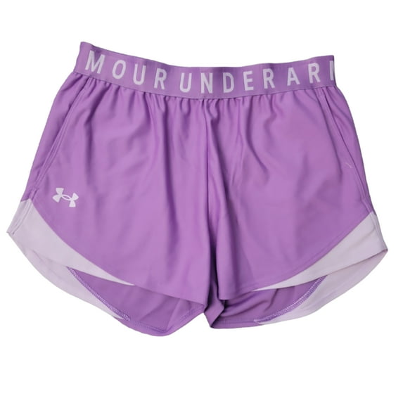 Under Armour Women's Moisture Wicking Play Up 3.0 Gym Shorts, 3" Inseam, 1344552 (Lavender, XXL)