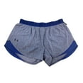 thumbnail image 1 of Under Armour Women's Moisture Wicking Play Up 3.0 Gym Shorts, 3" Inseam (Blue, XL), 1 of 2