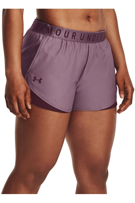 Women's Play Up 3.0 3\&q; Shorts (Misty Purp/Dark Maroon, XXL)