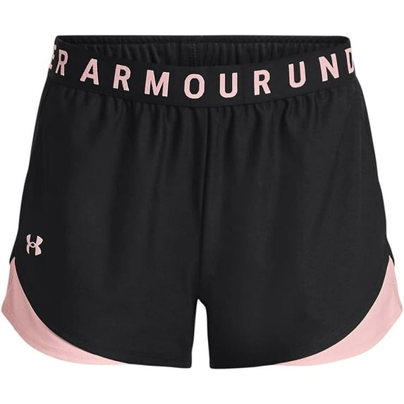 Under Armour womens Play Up 3.0 Shorts , (045) Black / / Prime Pink , Large