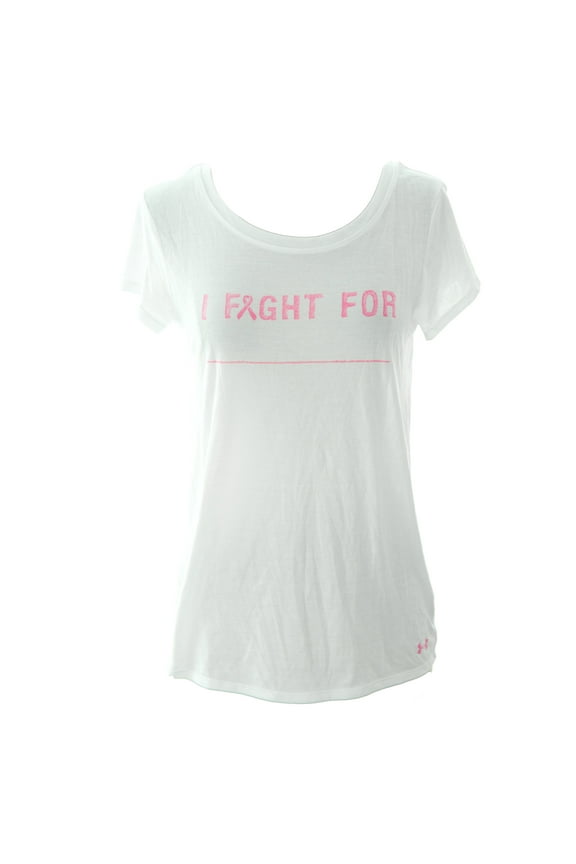 Women's Power in Pink "I Fight For" T-Shirt Medium White