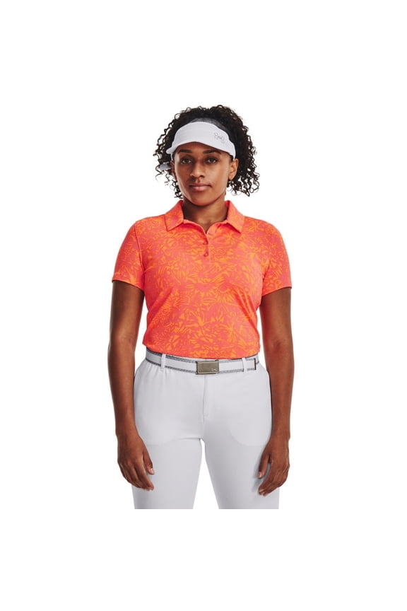 Women's Printed Playoff Golf Polo Pink 2Xl