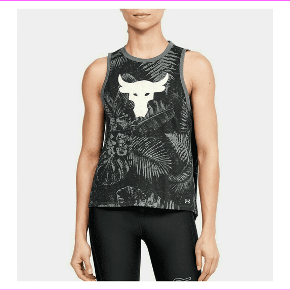 Under Armour Women's Project Rock Aloha Camo Tank Top Black Size XS