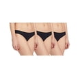 thumbnail image 1 of Under Armour Women's Pure Stretch Thong Underwear, 3-Pack , Black (001)/Black , Medium, 1 of 3