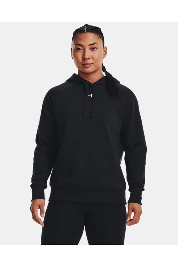 Women's Rival Cold Gear Loose Fit V-Neck Hoodie (Black, S)