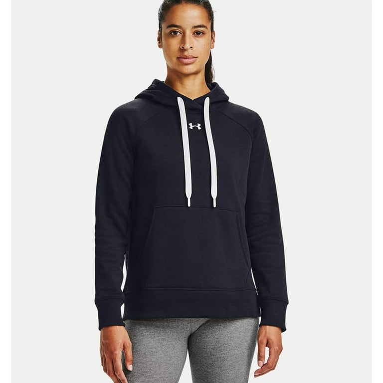 Under Armour Girls' Rival Fleece Full Zip Hoodie Black/White • Price »