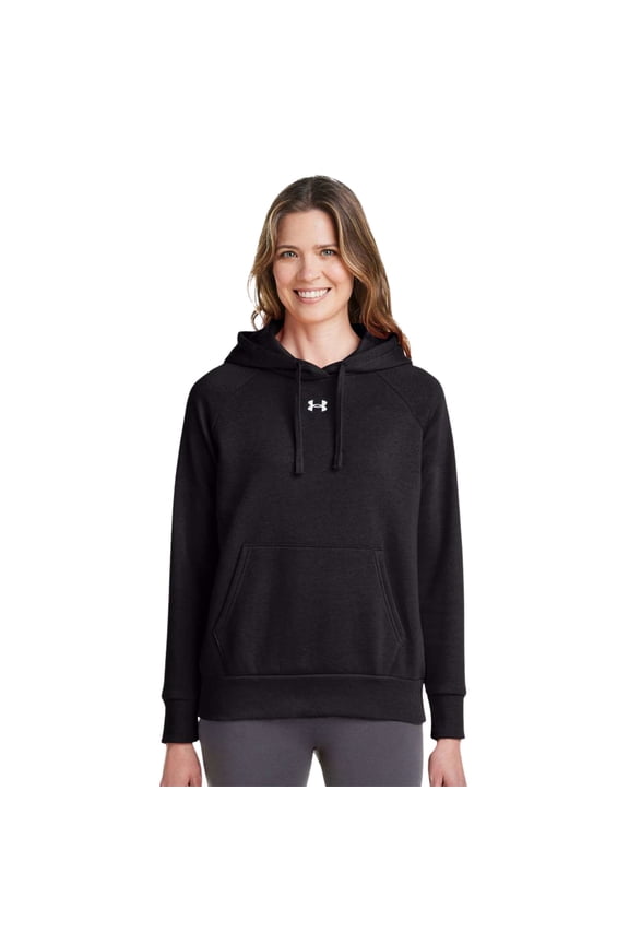 Women's Rival Fleece Hooded Sweatshirt 80/20 Cotton/Polyester Pullover Best Comfy Hoodies (Black, L)