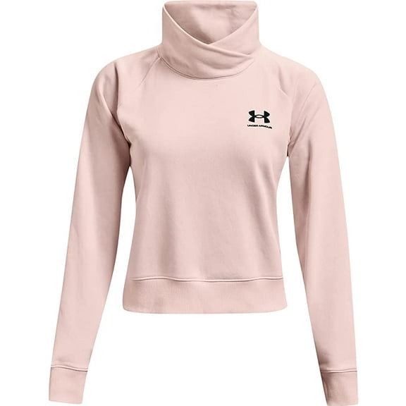 Under Armour Women's Rival Fleece Sweatshirt Pink Size Large