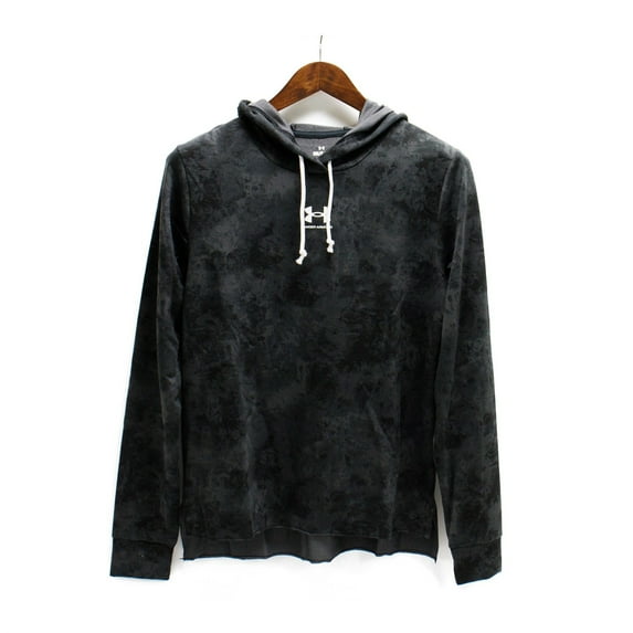 Under Armour Women's Rival Terry Printed Hoodie, Black \ White,2XL - US