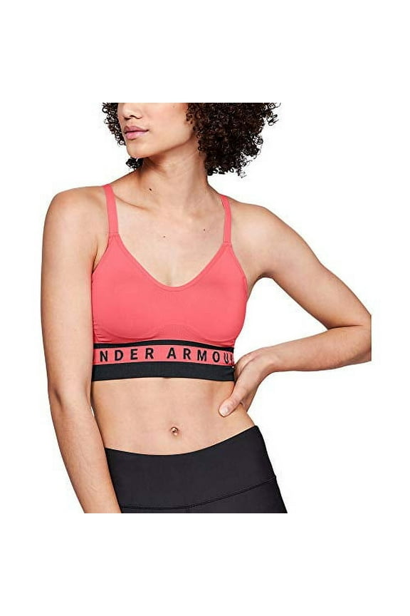 Women's Seamless Longline Bra, Watermelon (677)/Black, Medium