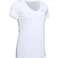 thumbnail image 1 of Under Armour Women's Solid Tech V-Neck Shirt White MD, 1 of 2