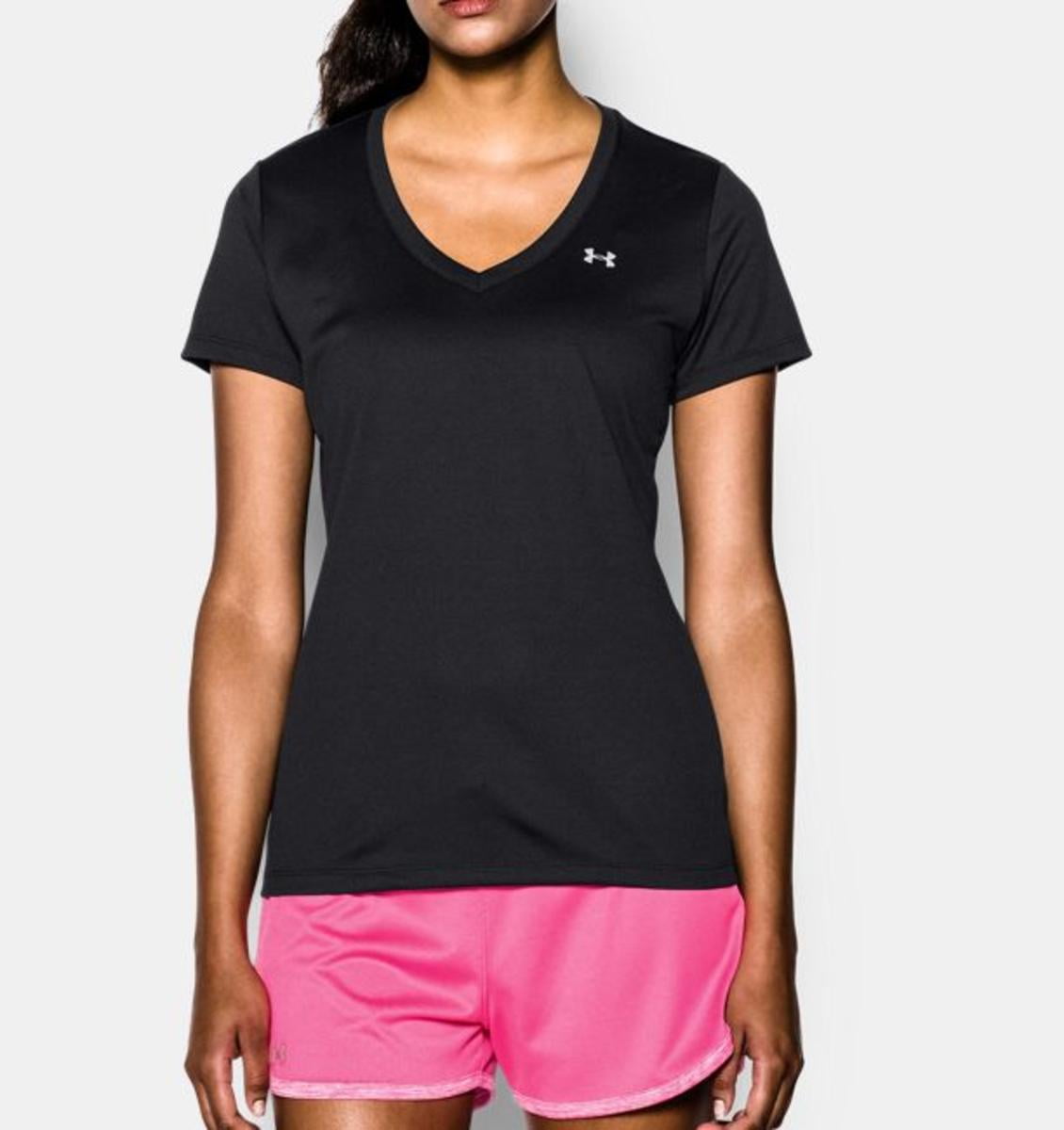 Ladies UA Tech V-Neck T Shirt (Size: XL, Color: Purple, Size Type: Ladies)