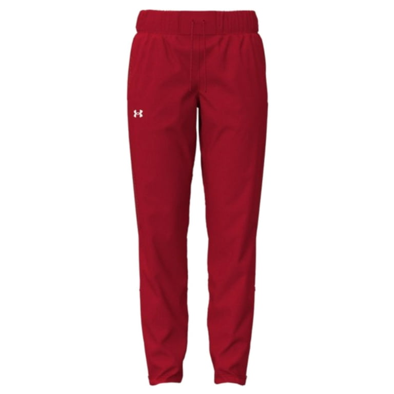 Under Armour Mens UA Stretch Woven Pants in Red