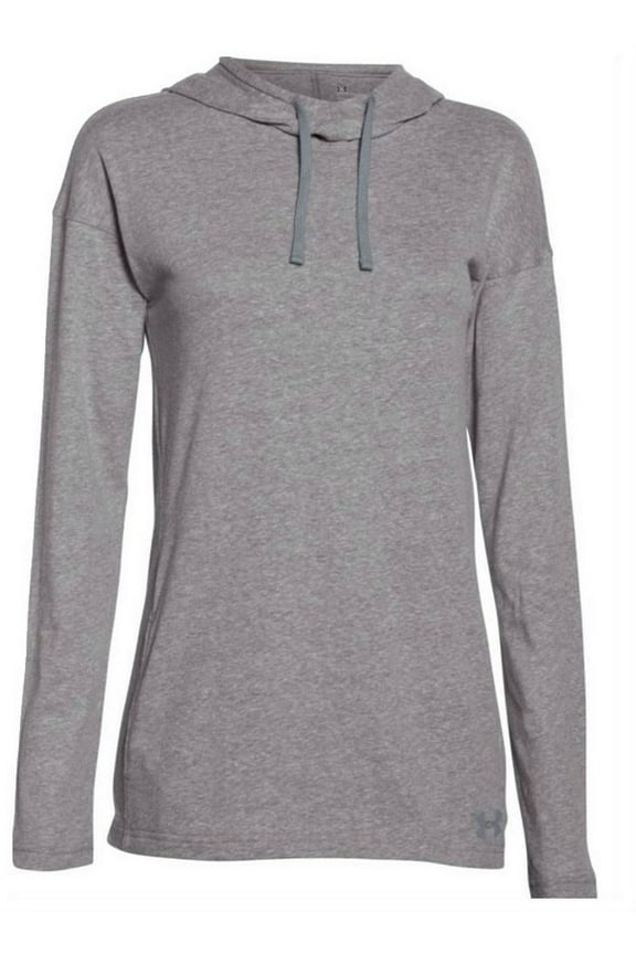 Women's Stadium Hoodie Hoody UA Pullover (Heather Gray, XS)