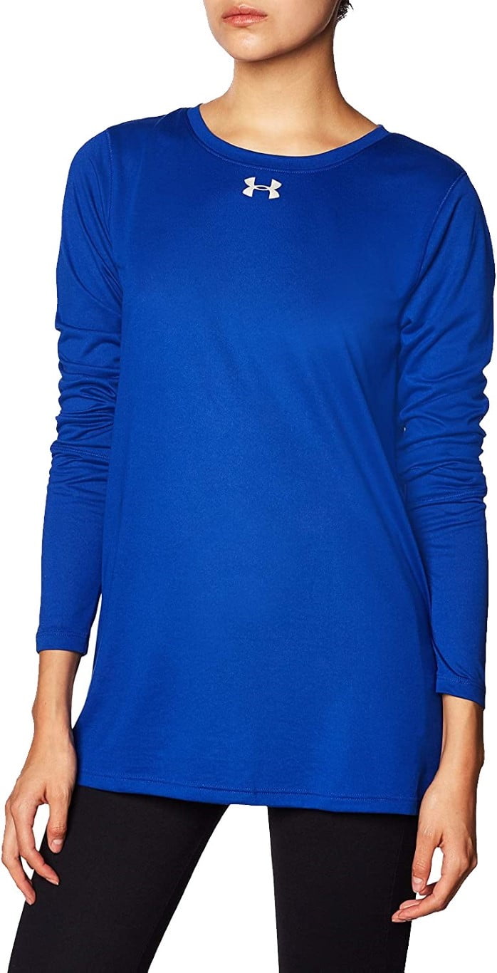 Royal blue under armour long store sleeve women's