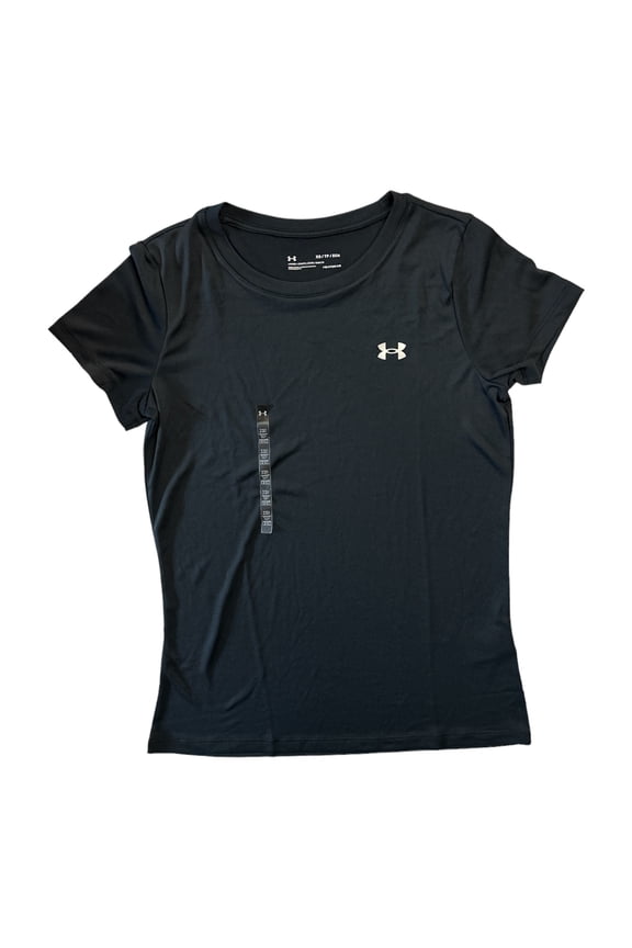 Women's Tech T-Shirt, Black/Metallic Silver, Large