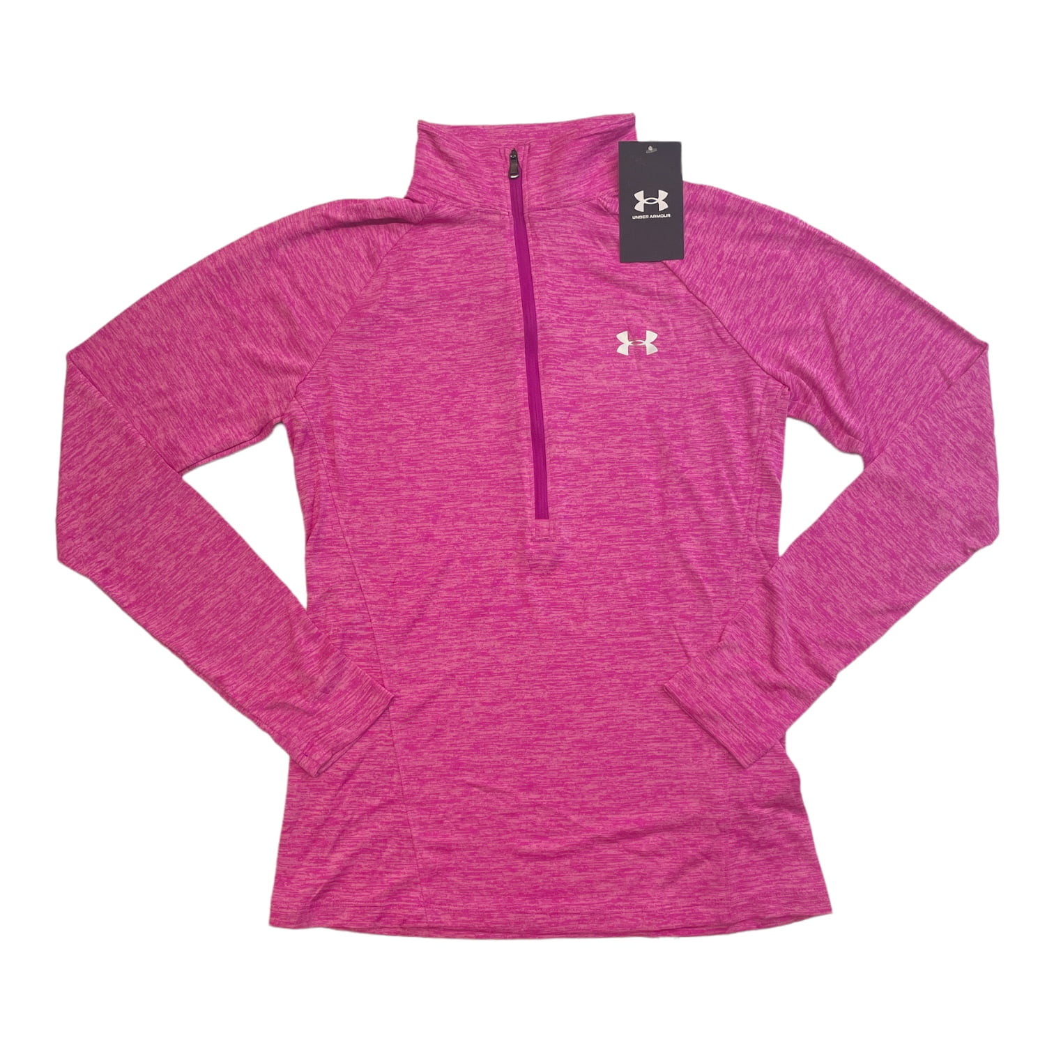 Under Armour Women's Tech Twist Half Zip Shirt, Meteor Pink, Quick