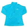 thumbnail image 1 of Under Armour Women's Tech Twist 1/2 Zip Long Sleeve Pullover Shirt (Neo Turquoise, XXL), 1 of 2