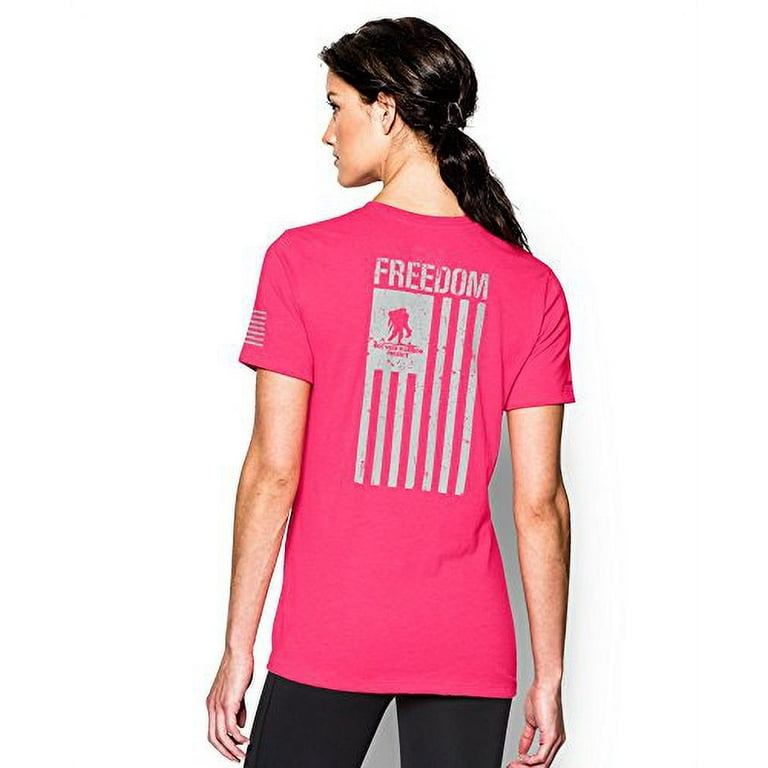 Under Armour Women's UA Freedom Flag T-Shirt 2XL (US 18) HARMONY RED