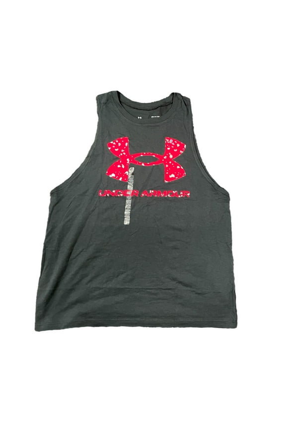 Women's UA Live Sportstyle Sleeveless Graphic Tank (Black/Penta Pink, XS)