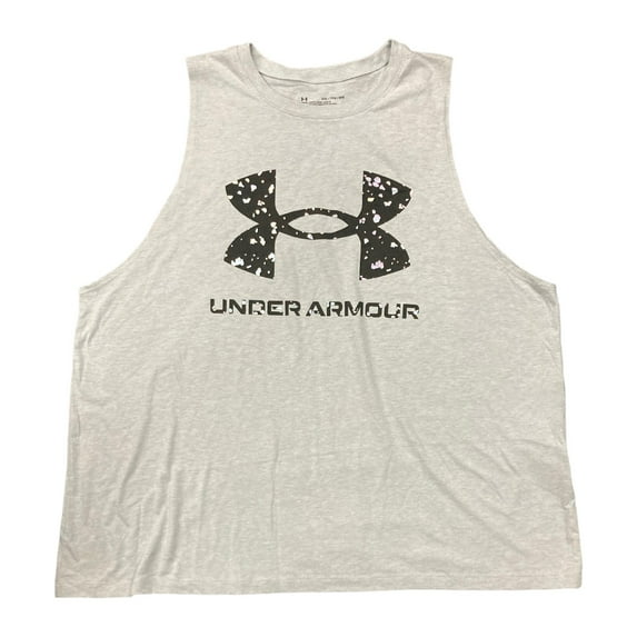 Under Armour Women's UA Live Sportstyle Sleeveless Graphic Tank (Grey/Penta Black , XS)