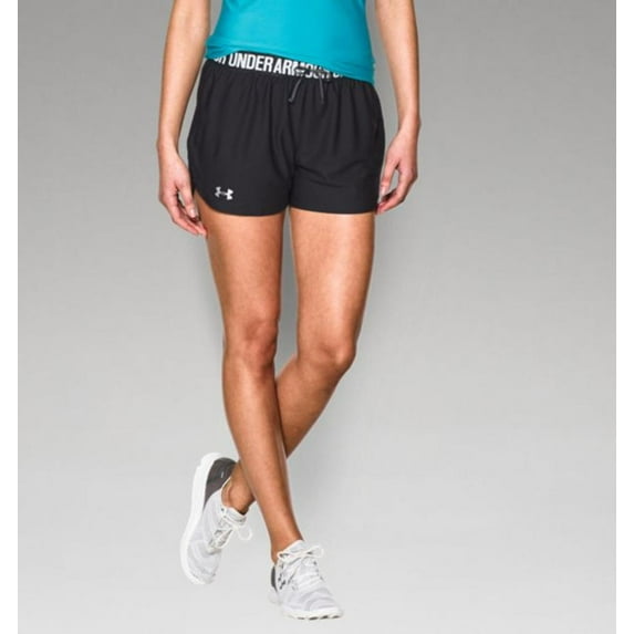 Under Armour Women's Play Up Shorts Moisture Wick Lacrosse (Phantom Gray XS)