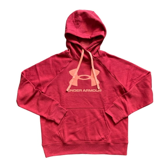 Under Armour Women's UA Rival Fleece Big Logo Pullover Hoodie, 1356318 (Dark Pink (664), S)