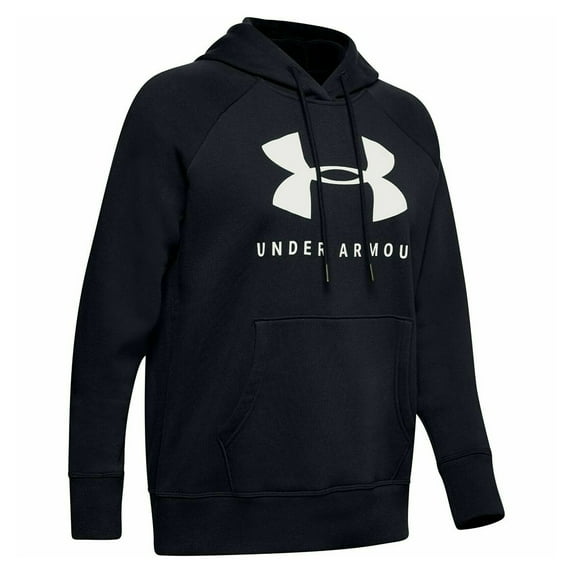 Under Armour Women's UA Rival Fleece Sportstyle Graphic Pullover Hoodie (Black, S)