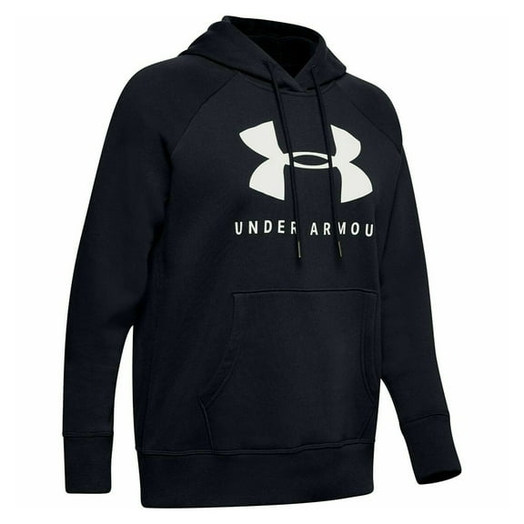 Under Armour Women's UA Rival Fleece Sportstyle Graphic Pullover Hoodie (Black, S)
