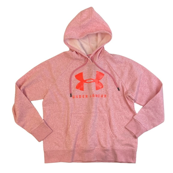 Under Armour Women's UA Rival Fleece Sportstyle Graphic Pullover Hoodie (Pink Heather, XL)