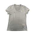 thumbnail image 1 of Under Armour Women's UA Tech Twist V-Neck Short Sleeve Active T-Shirt (Dark Grey, XS), 1 of 2