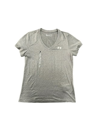 Under Armour Women's Printed-logo Cropped T-shirt Grey Size XL