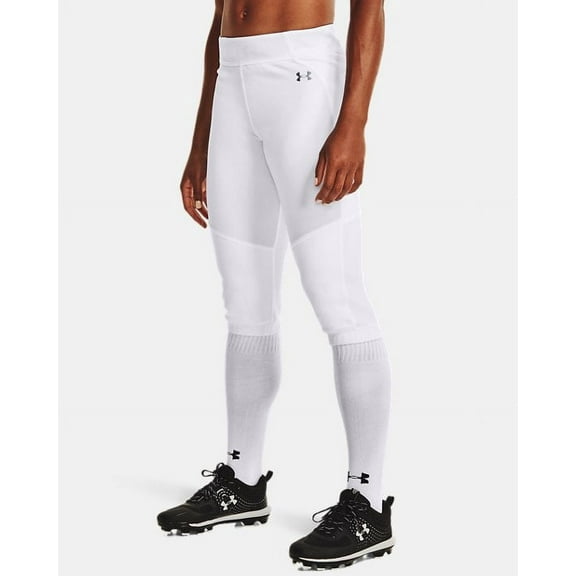 Under Armour Women's Vanish Softball Beltless Pants, White (100)/Baseball Gray, Large