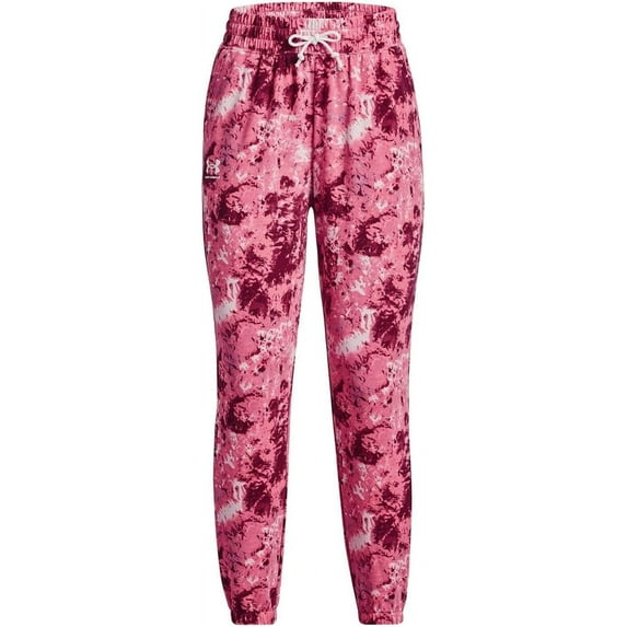 Under Armour Women's Women's UA Rival Terry Printed Joggers Sweatpants Pace Pink White Jogger as1, Alpha, x_l, Regular, Regular