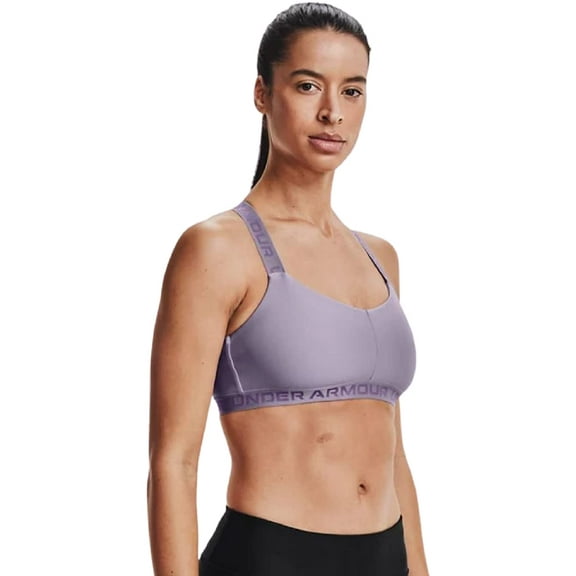 Under Armour Women's Wordmark Strappy Sportlette (Purple Haze/Retro Purple - 554, Medium)